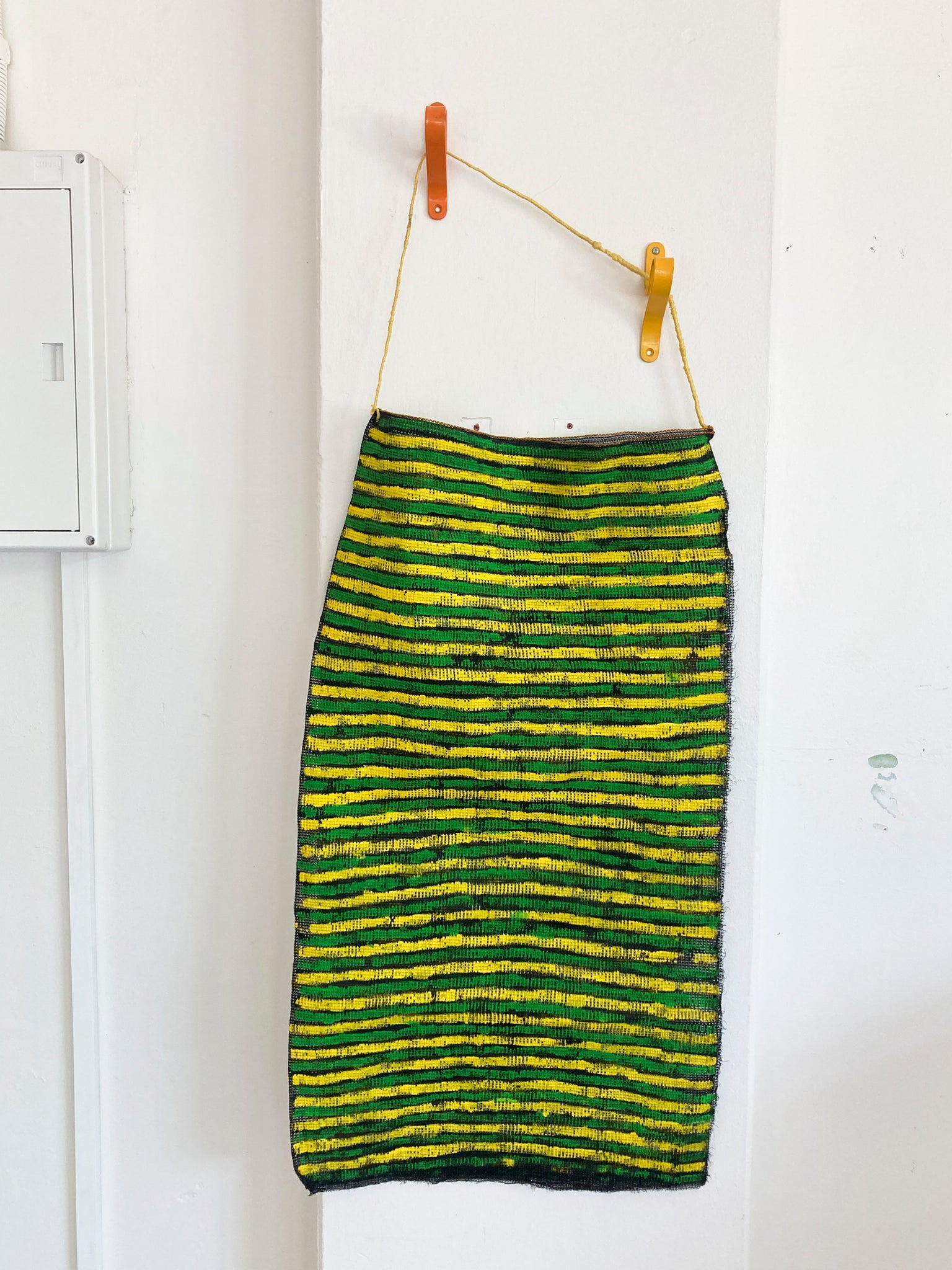 Yir (Dilly Bag) - Painted shade cloth bag